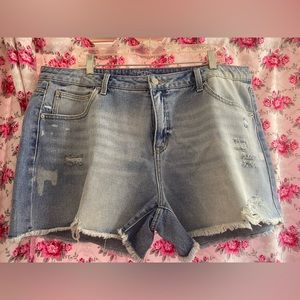 Time & Tru - Distressed Jean Shorts - High rise - Size 20 - NWOT